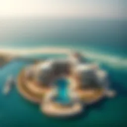 Aerial view of The Palm in Dubai showcasing luxury villas and beachfront properties
