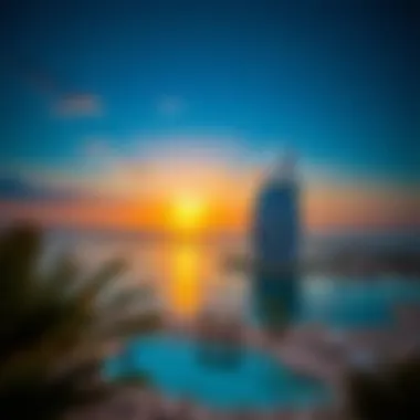 Breathtaking sunset view from a Palm Jumeirah property
