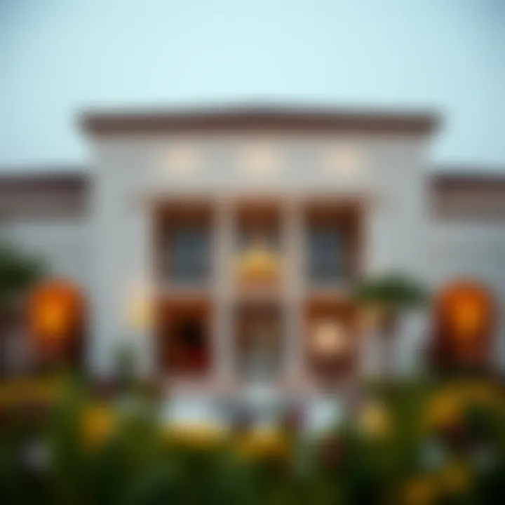 Elegant clubhouse of the Polo Club