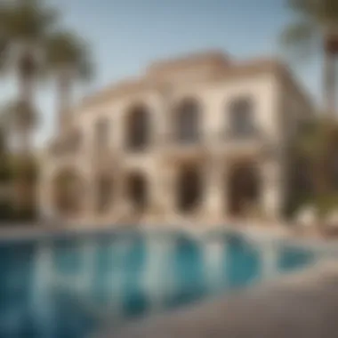 Luxurious Living in Dubai A luxurious villa with a stunning pool in a Dubai community
