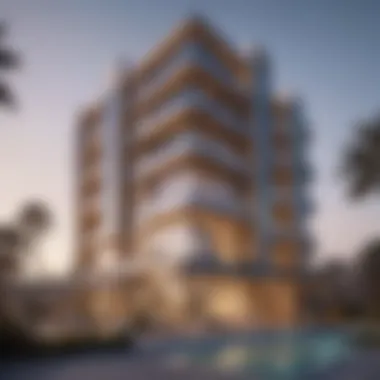Architectural Excellence in Dubai Real Estate A modern residential building in Dubai highlighting architectural design