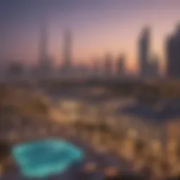 A panoramic view of Dubai's skyline showcasing luxury properties