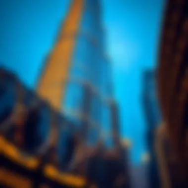 Architectural details of Burj Khalifa showcasing its design
