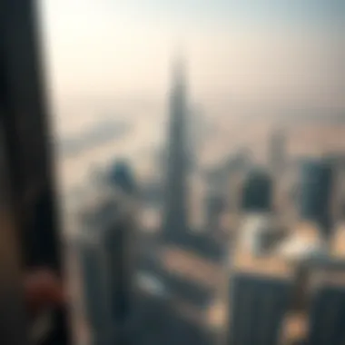 Dubai's Skyline from Above Dubai's urban landscape taken from a high vantage point