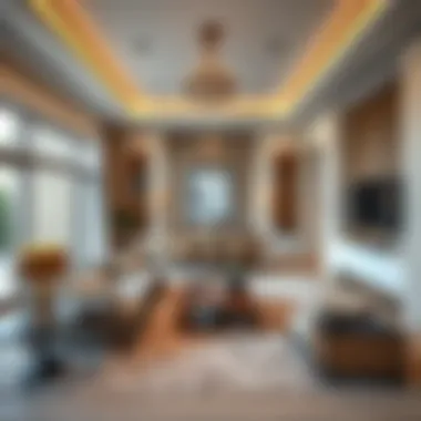 Elegant interior design of a Dubai villa with contemporary furnishings