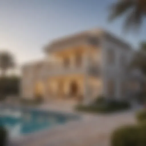 Luxurious villa exterior on Jubail Island