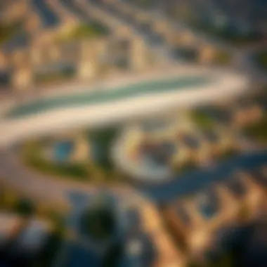 Aerial Perspective of Waha Community Aerial view of Waha Community illustrating its layout