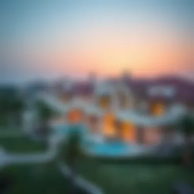 Exclusive Neighborhood of Lavish Homes Aerial shot of an exclusive neighborhood featuring lavish homes