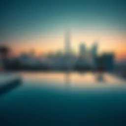 A stunning view of a luxury villa overlooking the Dubai skyline