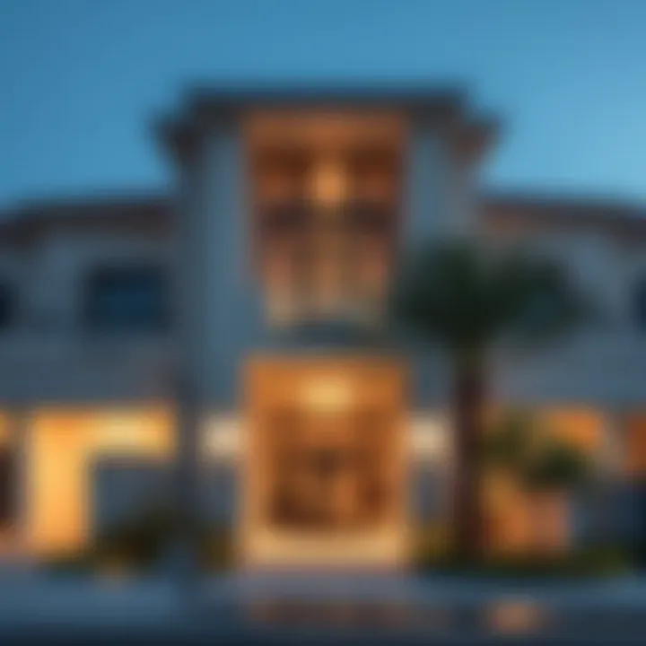 Elegant townhouse exteriors in Dubai's vibrant neighborhoods