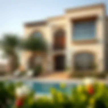Stunning Exterior of a Villa in Umm Al Sheif Luxurious villa exterior in Umm Al Sheif