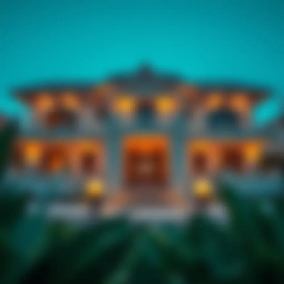 Luxurious villa exterior in Umm Suqeim