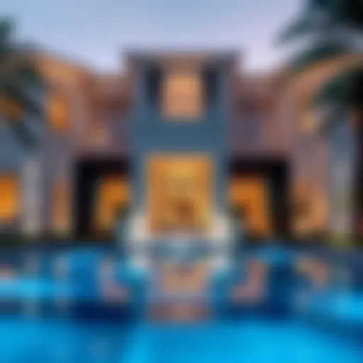 Luxurious villa exterior in Jumeirah Village Triangle
