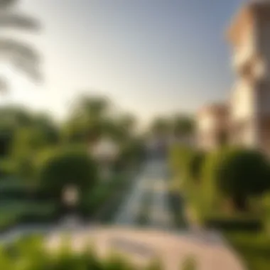 Landscaped Garden in Emirates Hills Serene landscaped garden in Emirates Hills