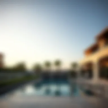 Villa Outdoor Pool Area Beautiful outdoor pool area of a villa
