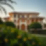 Elegant villa in Meydan with lush landscaping