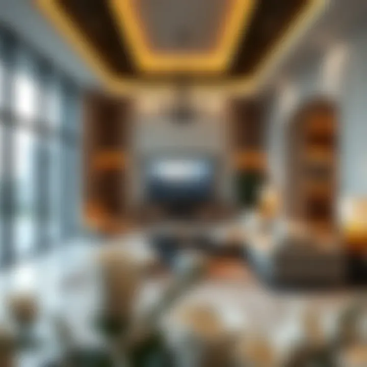 Modern villa interior design showcasing luxury