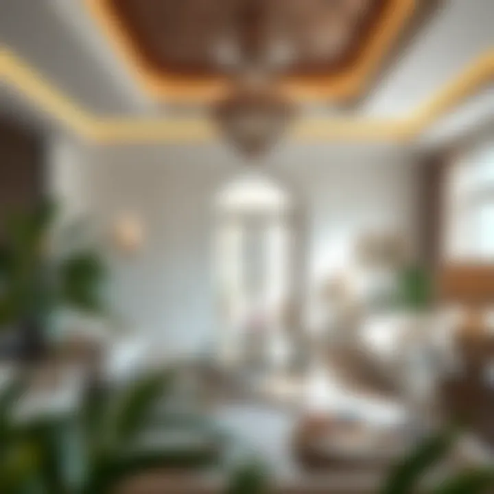 Elegant interior design of a villa living room in Jumeirah Islands