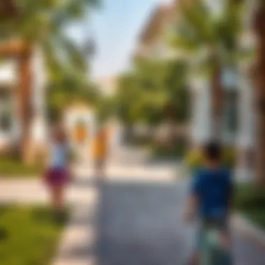 Community amenities in Jumeirah Park, including parks and schools