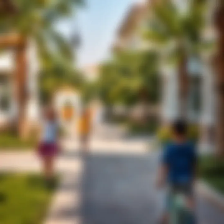 Community amenities in Jumeirah Park, including parks and schools