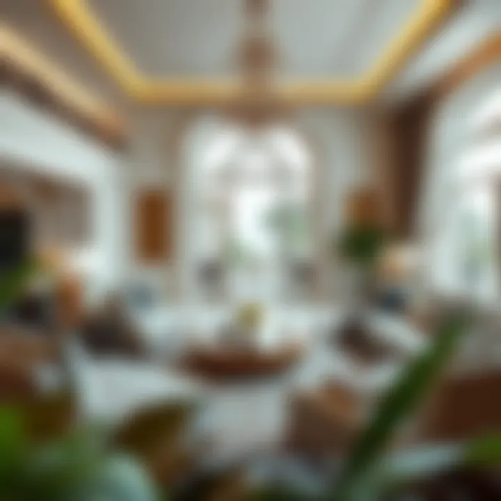 Luxurious living room interior of a villa