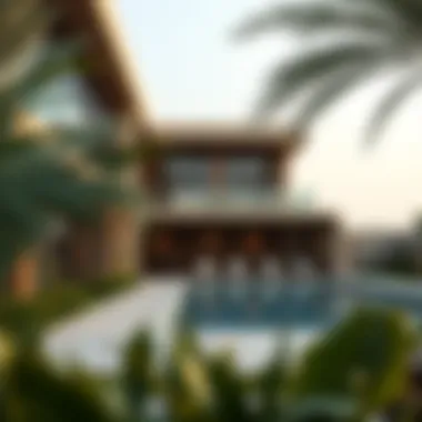 Recreational Amenities in Al Furjan Community Community amenities such as a pool and recreational area in Al Furjan