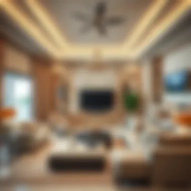 Luxurious living room interior design highlighting elegance and comfort