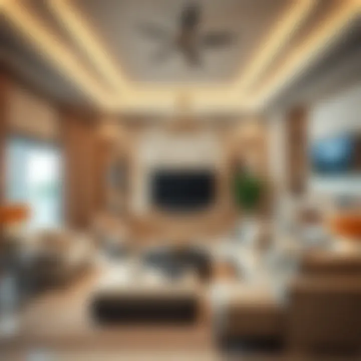 Luxurious living room interior design highlighting elegance and comfort