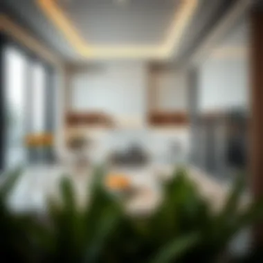 Modern Kitchen with High-End Appliances Modern kitchen with high-end appliances in a villa