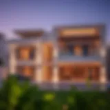 Luxurious Zahia villa exterior showcasing modern architecture