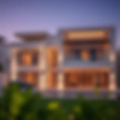 Luxurious Zahia villa exterior showcasing modern architecture