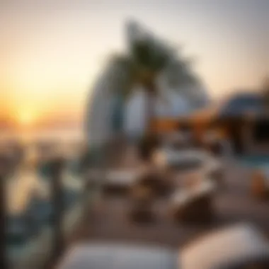 Stunning Palm Jumeirah Vista Breathtaking view from Feet Lounge overlooking the waterfront