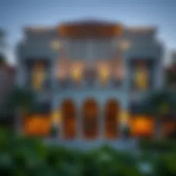 Stunning architectural facade of Harrington House