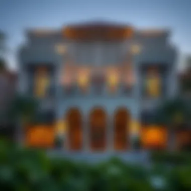 Stunning architectural facade of Harrington House