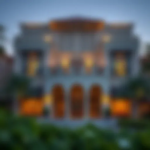 Stunning architectural facade of Harrington House