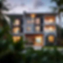 Elegant facade of Harrington House showcasing modern architecture