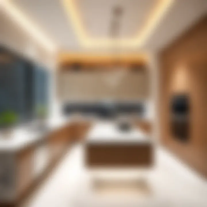 Modern kitchen design in Jebel Ali Villa