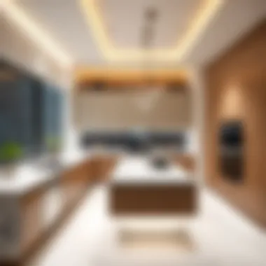 Contemporary Kitchen in Jebel Ali Villa Modern kitchen design in Jebel Ali Villa