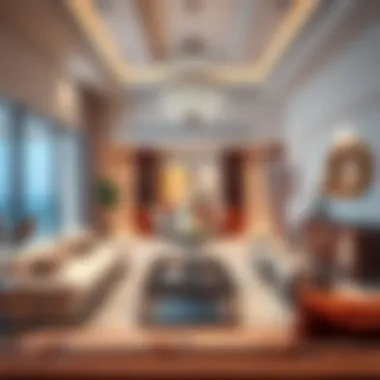 Elegant Living Space at Jebel Jais Villa Luxurious living room interior with elegant furnishings