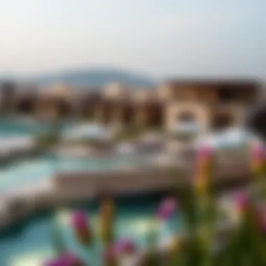 Community Amenities on Jumeirah Bay Island Panoramic view of the exclusive community amenities on Jumeirah Bay Island