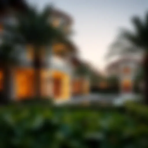Stunning view of Jumeirah Bay Island villas showcasing luxury architecture