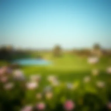 Stunning golf course landscape with serene water features