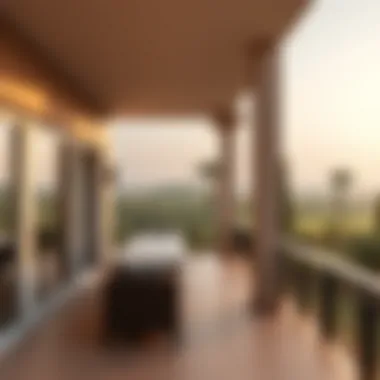 Scenic Terrace Overlooking Golf Course Breathtaking golf course views from a villa terrace