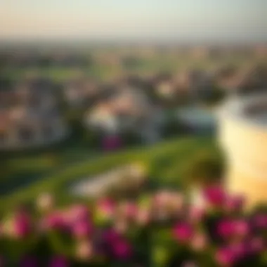 Stunning Panoramic View of Jumeirah Golf Estates A panoramic view of Jumeirah Golf Estates showcasing lush fairways and elegant villas