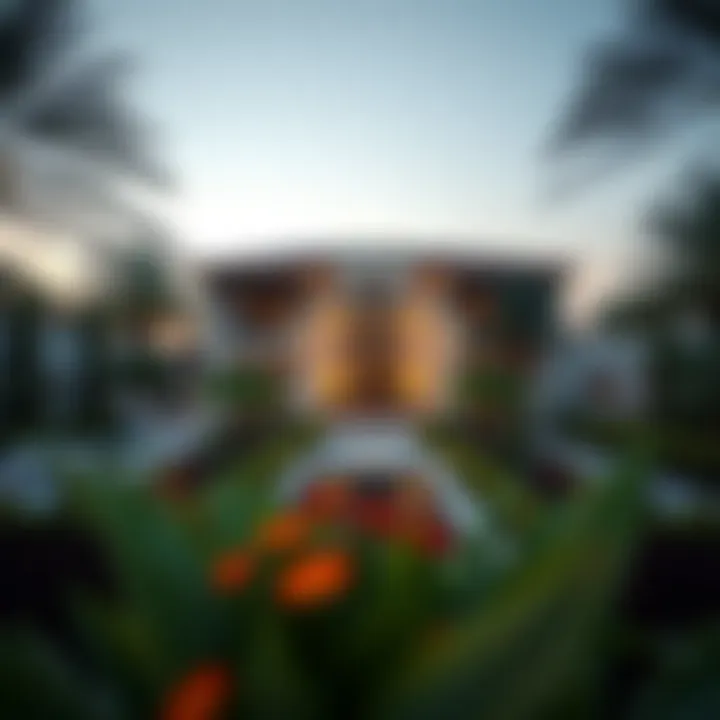 Beautiful landscaped garden surrounding a Jumeirah villa