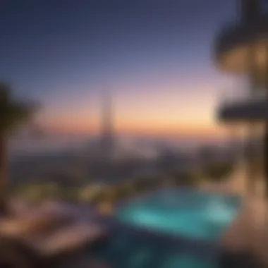 Breathtaking Views from Just Cavalli Villas Scenic view from a Just Cavalli Villa overlooking Dubai's skyline