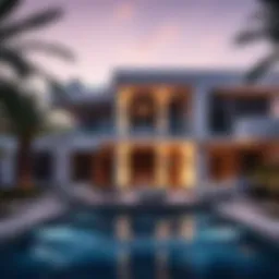 Luxurious Dubai villa with modern architecture