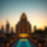 Breathtaking skyline view of Masaar Arada at twilight