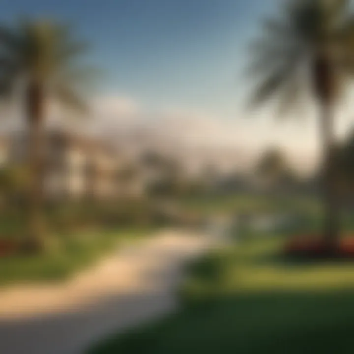 Scenic golf course at Montgomerie Emirates Hills, designed for both leisure and championship play.