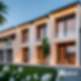 Stunning exterior view of Mudon townhouses showcasing contemporary architecture